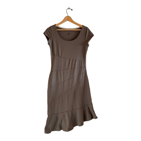 Athleta Crescendo Asymmetrical Ruffle Dress Sz SP - Picture 2 of 6